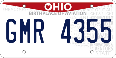 OH license plate GMR4355