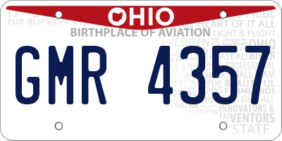 OH license plate GMR4357