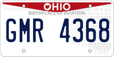 OH license plate GMR4368