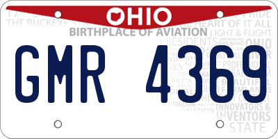 OH license plate GMR4369