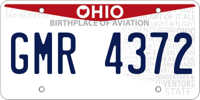 OH license plate GMR4372