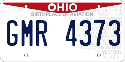OH license plate GMR4373