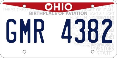 OH license plate GMR4382