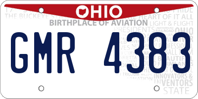 OH license plate GMR4383