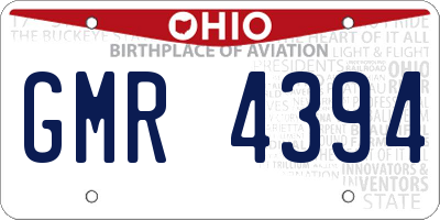 OH license plate GMR4394