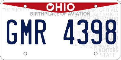 OH license plate GMR4398