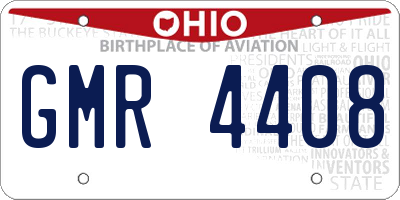 OH license plate GMR4408