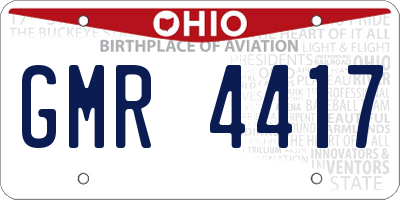 OH license plate GMR4417