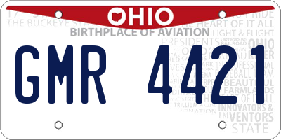 OH license plate GMR4421