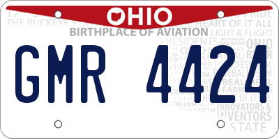 OH license plate GMR4424