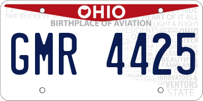 OH license plate GMR4425