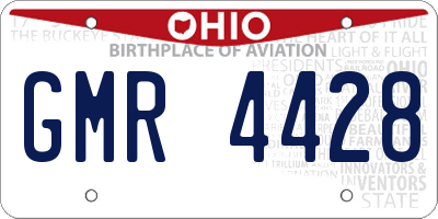 OH license plate GMR4428