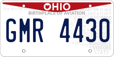 OH license plate GMR4430