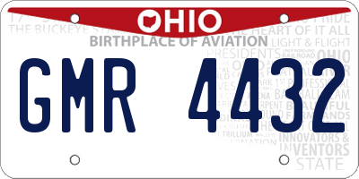 OH license plate GMR4432