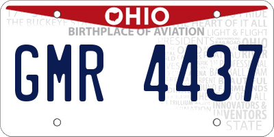 OH license plate GMR4437