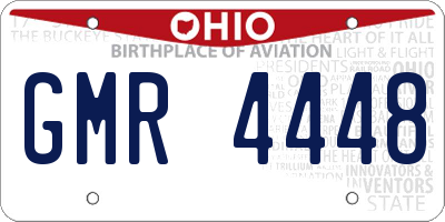 OH license plate GMR4448