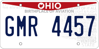 OH license plate GMR4457