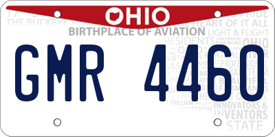OH license plate GMR4460