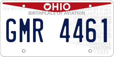 OH license plate GMR4461