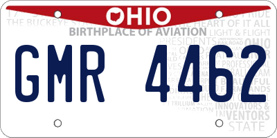 OH license plate GMR4462