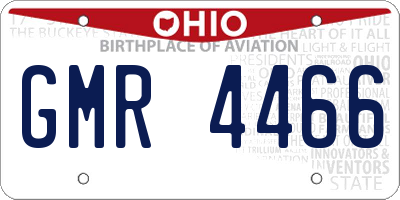 OH license plate GMR4466