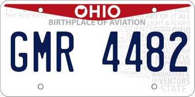 OH license plate GMR4482
