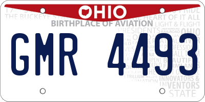 OH license plate GMR4493