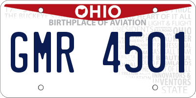 OH license plate GMR4501
