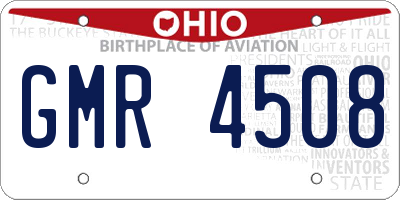 OH license plate GMR4508