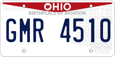 OH license plate GMR4510