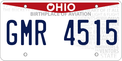 OH license plate GMR4515