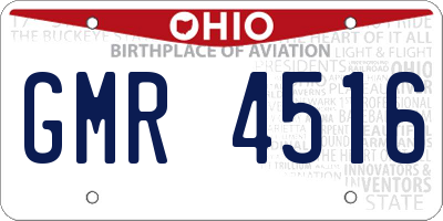 OH license plate GMR4516