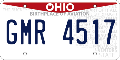 OH license plate GMR4517