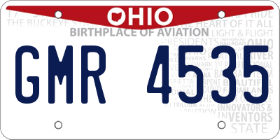 OH license plate GMR4535
