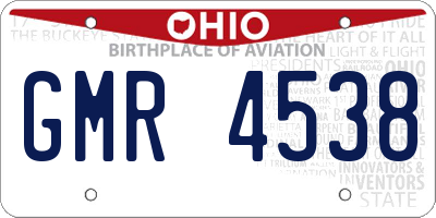 OH license plate GMR4538