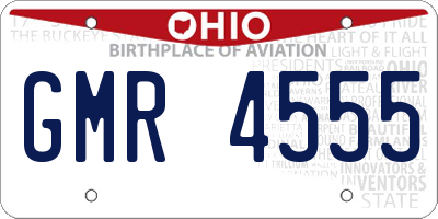 OH license plate GMR4555