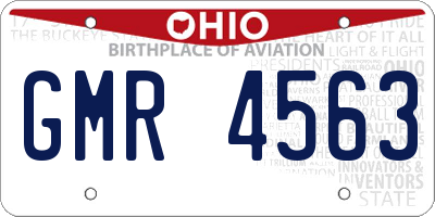 OH license plate GMR4563