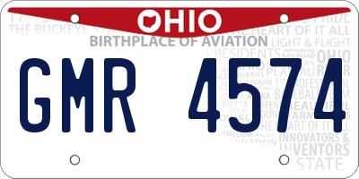 OH license plate GMR4574