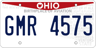 OH license plate GMR4575