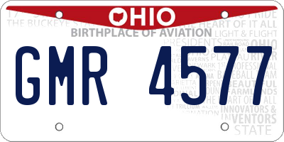OH license plate GMR4577