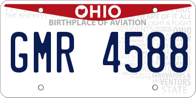 OH license plate GMR4588