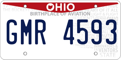 OH license plate GMR4593