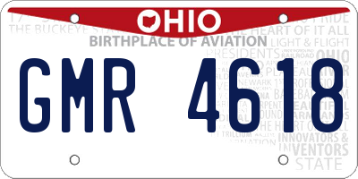 OH license plate GMR4618