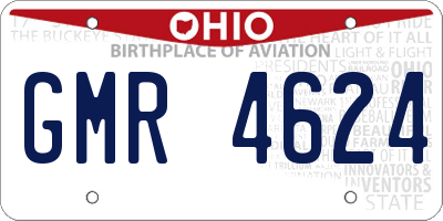 OH license plate GMR4624