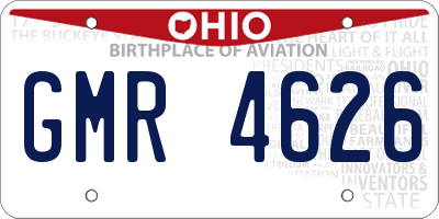 OH license plate GMR4626