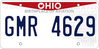 OH license plate GMR4629