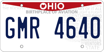 OH license plate GMR4640
