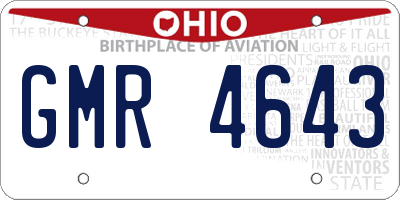 OH license plate GMR4643