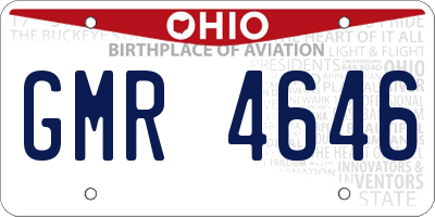 OH license plate GMR4646