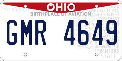 OH license plate GMR4649